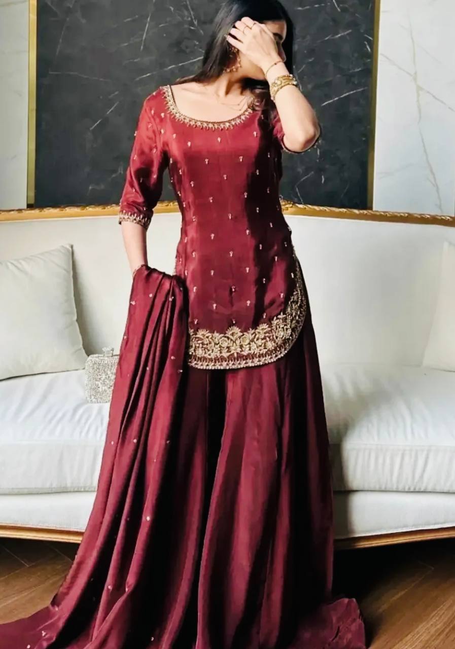 Bespoke Deep Crimson Heirloom Co-ord